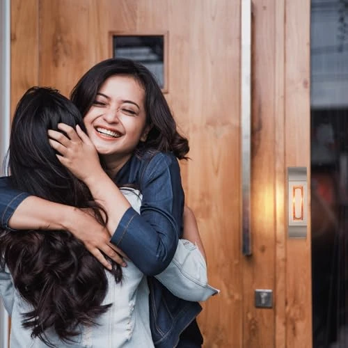 Metal Doorbell Push Button with Warm LED Light, Enhon