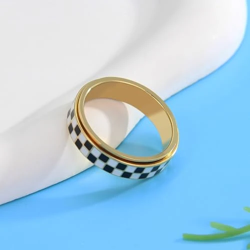 Checkered Fidget Ring, AmorArtSky