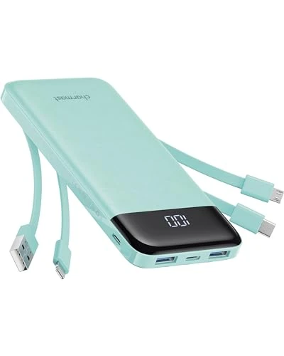 Portable Charger with Built-in Cables — Power Bank, Charmast