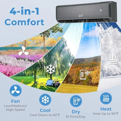 Mini Split Air Conditioner and Heater, COSTWAY