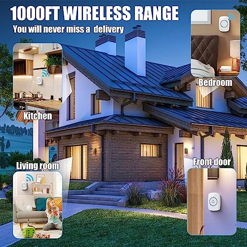 Waterproof Wireless Doorbell Kit, Fabbay