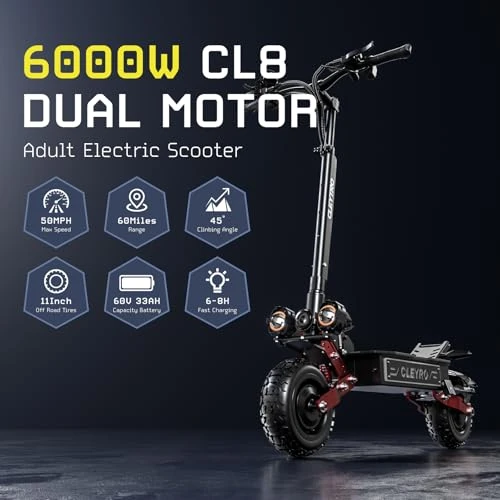 6000W Dual Motor E-Scooter — Electric Scooter, Brigittebike