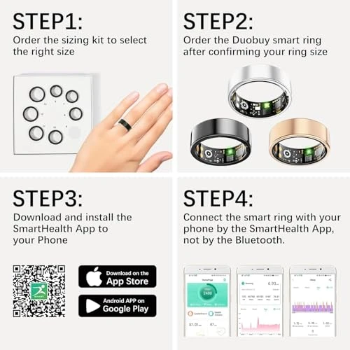 Health Rings for Women Men — Smart Ring, Duobuy