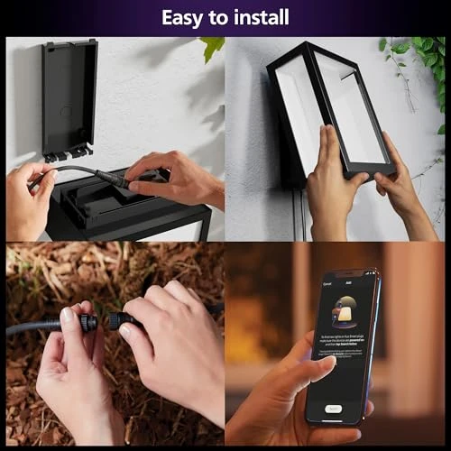 Impress Outdoor Wall Light Wide, Philips Hue