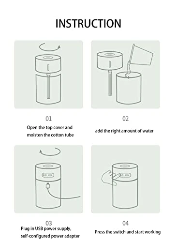 Mini Humidifier with 7 Color LED — Essential Oil Diffuser, HOTFFISH