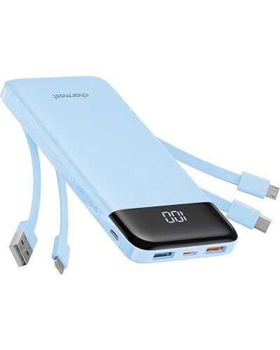 Portable Charger with Built-in Cables — Power Bank, Charmast