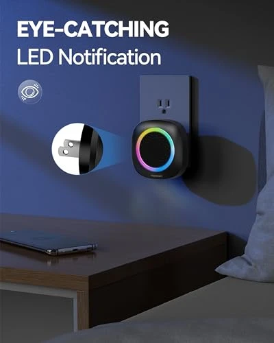 Plug-in Wireless Doorbell with RGB Lighting and 1300 Feet Range, TECKNET