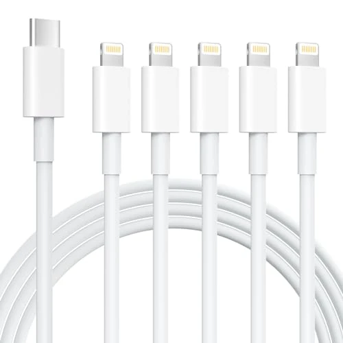 5 Pack 6FT USB C to Lightning Cable, NKNZLY