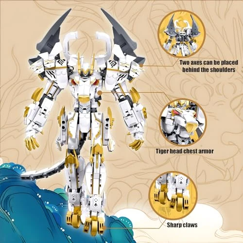 Flexible Cool White Tiger Warrior Model Kit, HIGH GODO