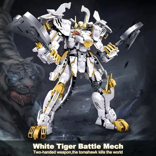 Flexible Cool White Tiger Warrior Model Kit, HIGH GODO