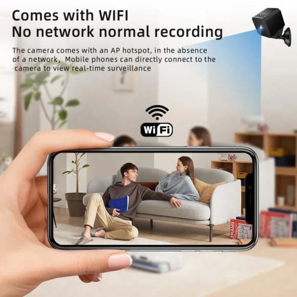 1080P WiFi Mini Camera with Infrared Night Vision
