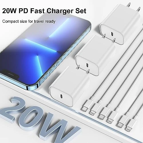 Fast Charger with 6ft Lightning Cable, Fashia