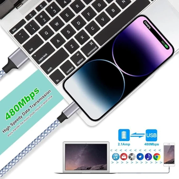 MFi Certified Lightning Cable 3pack, DAZHWA