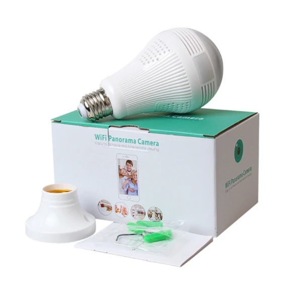 Home Smart WiFi Panoramic Light Bulb Camera