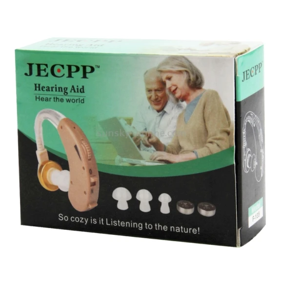 Behind Ear Sound Amplifier Adjustable Tone Hearing Aid, JECPP