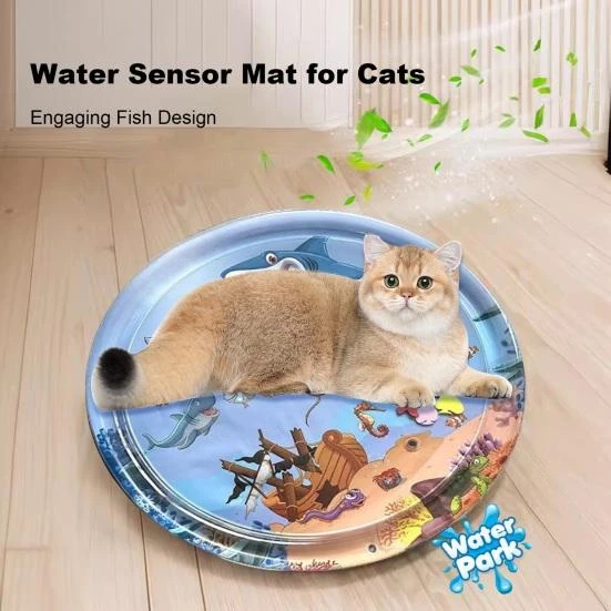 Interactive Water Sensor Play Mat for Cats — Cat Water Fountain, Xomken