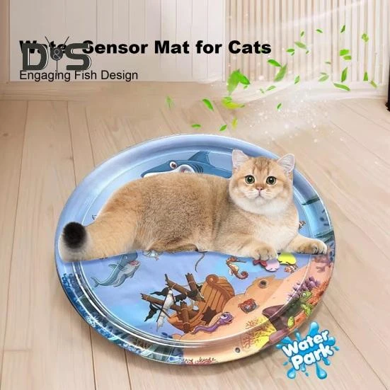 Interactive Water Sensor Play Mat for Cats — Cat Water Fountain, Kitty Cat House
