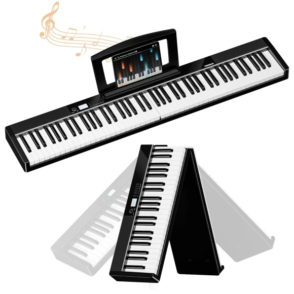 Electronic 88 Key Foldable Touch Keyboard, Kayomart
