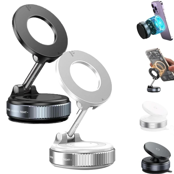 Rotating Vacuum Magnetic Car Phone Holder, Ren Peishi