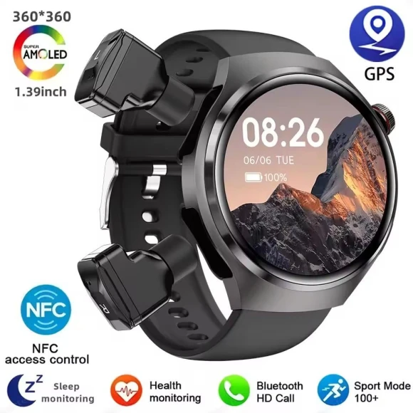 Smart Watch with TWS Bluetooth Earbuds — Smart Watch, 3CC Smart Watch