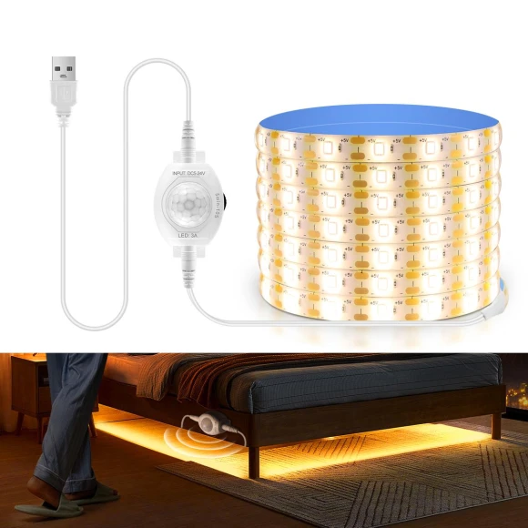 Motion Sensor USB LED Strip Lights — LED Strip Lights, HOME-Auto-001