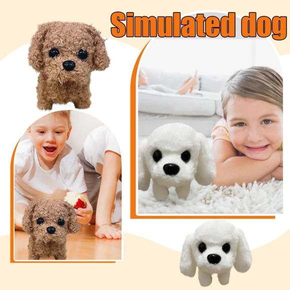 Realistic Robot Puppy — Robot Pet, Beautiful sexy girl