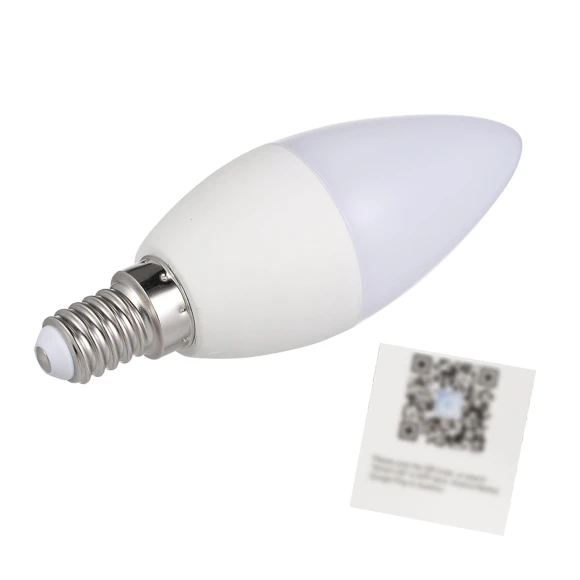 Smart RGB+W+C LED Candle Bulb — Smart Light Bulb, Build My Home