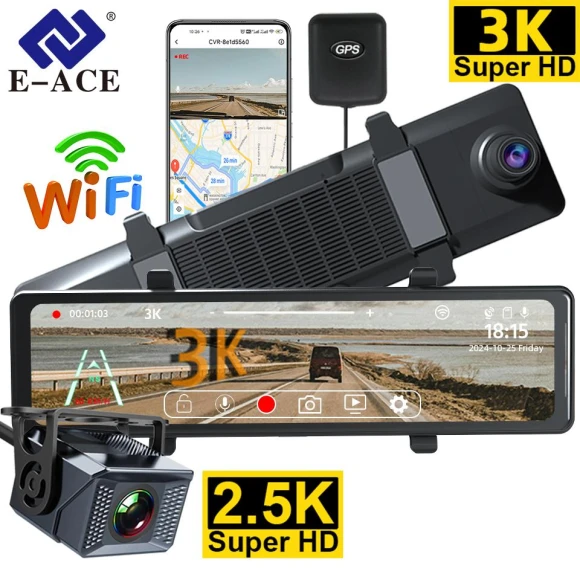 Car DVR with Touch Screen — Dash Cam, E-ACE