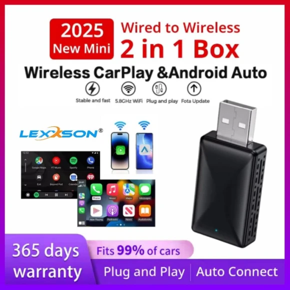Wireless Carplay Android Auto Adapter, JOHO - CarGear