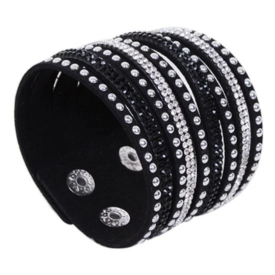 Smart Bracelet with Rivets and Rhinestones, Zoeneed
