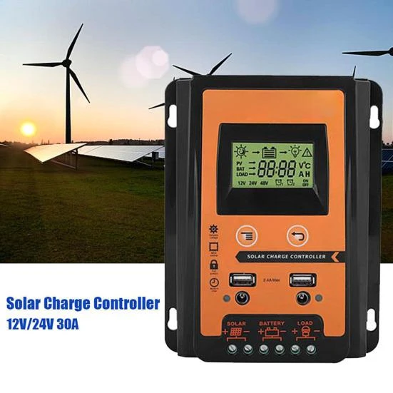 Solar Charge Controller with LCD Display and Dual USB Light — Solar Charge Controller, Power Tool