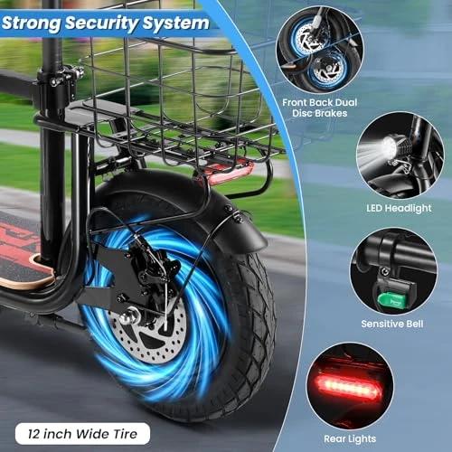 Electric Scooter with Seat — Electric Scooter, Caroma