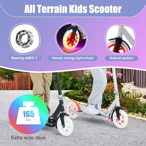 Foldable Kick Scooter with Light Wheels — Electric Scooter, Rahmory