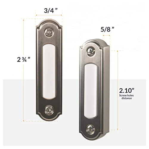 LED Lighted Metal Door Chime Push Button, Newhouse Hardware