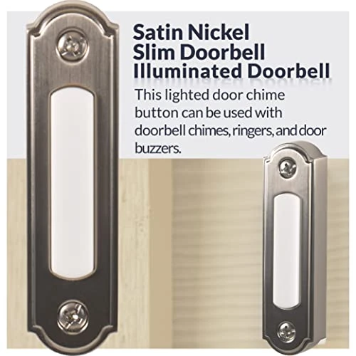 LED Lighted Metal Door Chime Push Button, Newhouse Hardware
