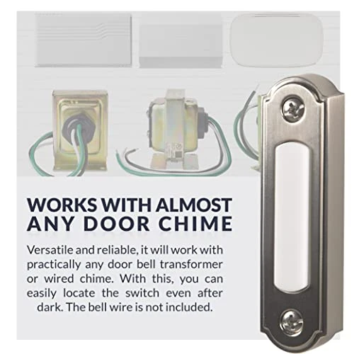 LED Lighted Metal Door Chime Push Button, Newhouse Hardware