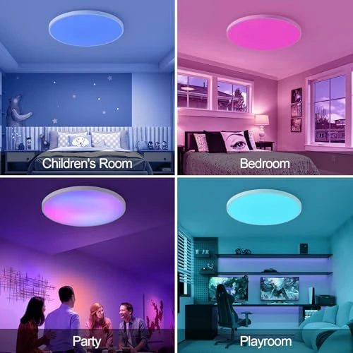 Smart Ceiling Light with Remote Control — Smart Light Bulb, HENTAG