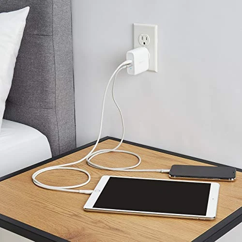 Two-Port USB-C Wall Charger — Power Bank, Amazon Basics