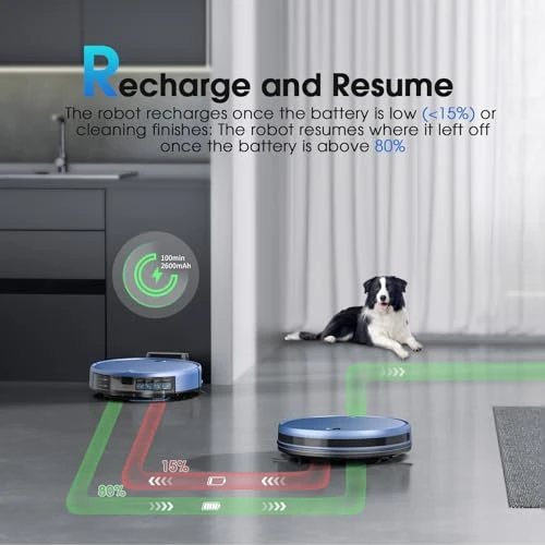 2-in-1 Robotic Vacuum and Mop — Robot Vacuum, SHELIKI