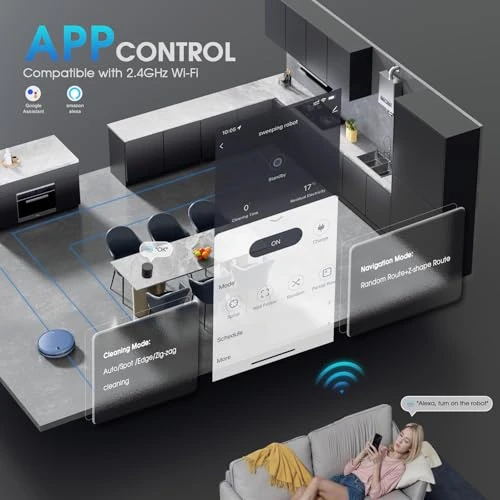 2-in-1 Robotic Vacuum and Mop — Robot Vacuum, SHELIKI