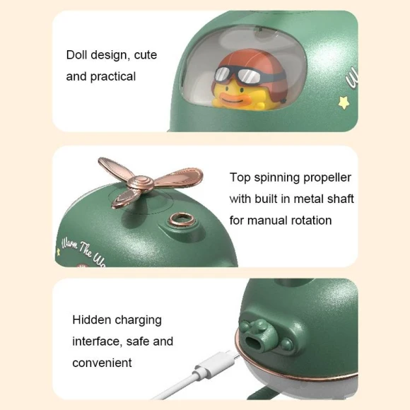 Cartoon Nano Spray Atmosphere Night Light Humidifier — Humidifier, ICARER