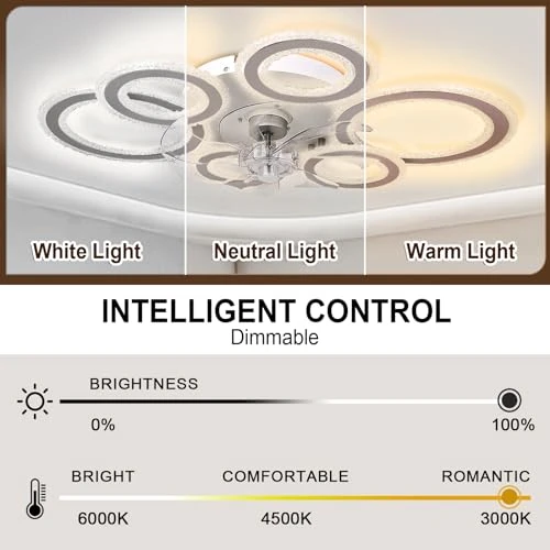 Smart Ceiling Fan with Lights and Remote — Smart Fan, AFWAO