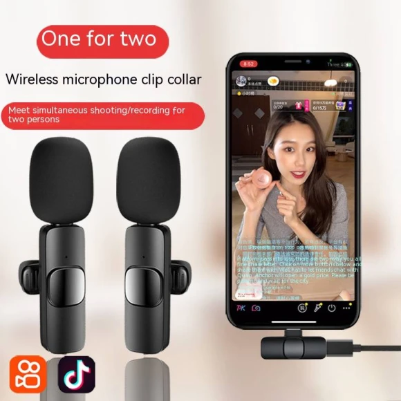 Smart Noise Reduction Wireless Lavalier Microphone, K9