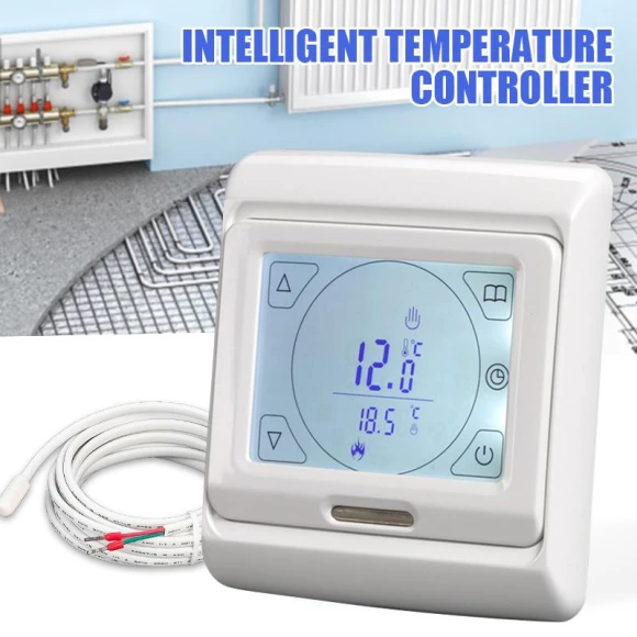 Programmable Touch Screen with Floor Heating — Smart Thermostat, Kell-Home