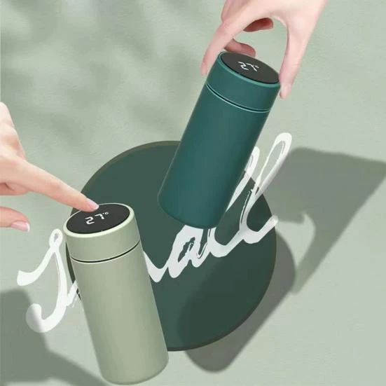 Vacuum mug with touch LCD screen — Smart Water Bottle, Kitchen artifact