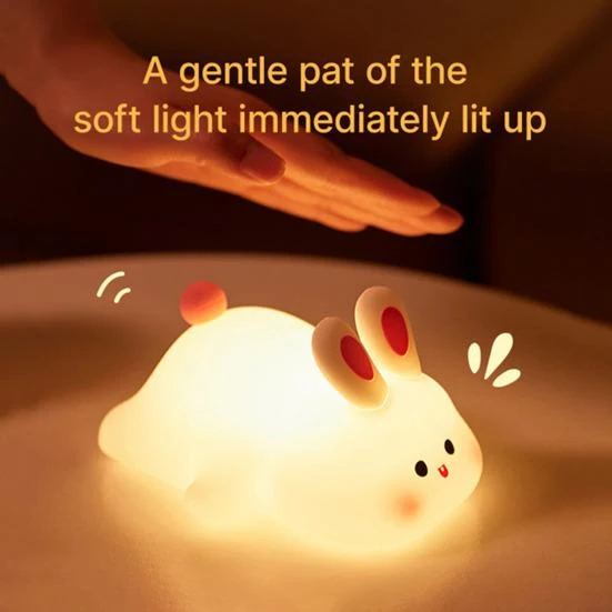 Cute Rabbit Night Light with Timer, Household Good