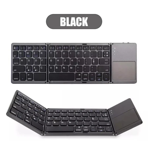 Mini Foldable Keyboard with Touch Panel — Bluetooth Keyboard, OFFICE-MALL