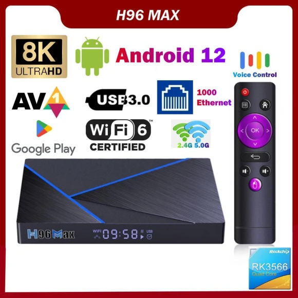 Android 12 Smart TV Box 8K — Smart TV, Top