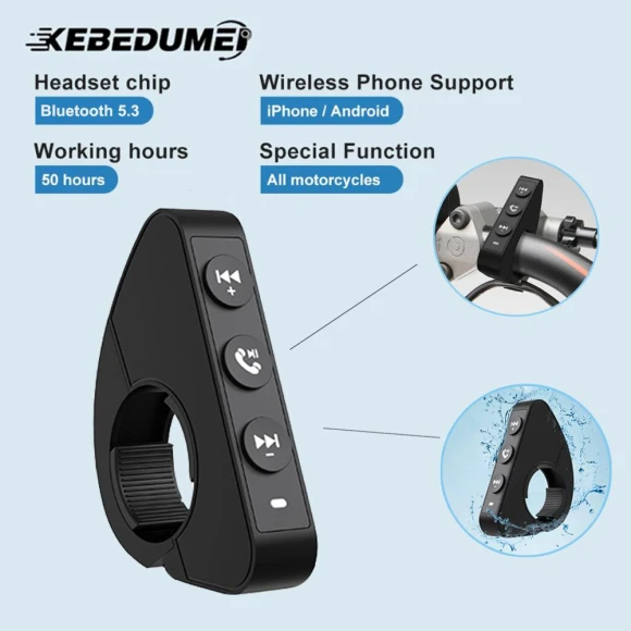 Bluetooth Remote Control for Helmet Headset, Auto Accessories Home