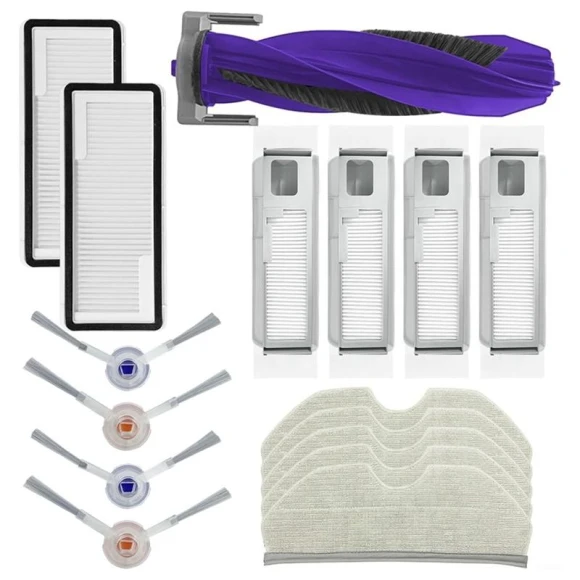 Main Side Brush, HEPA Filter, Mop Cloth, Dust Bags Spare Parts, Intelligent Living Hall